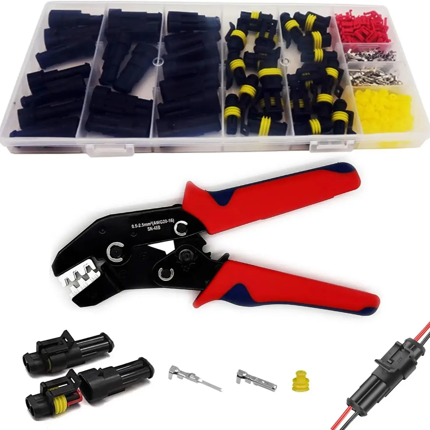 

20 Шт. 2-контактных Автомобильных Электрических Быстроразъемных Водонепроницаемых Разъемов Из Нержавеющей Стали