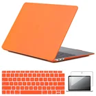Матовые оранжевые Чехлы для Apple Macbook Air 1311 Pro 13Pro 15 Macbook 12 дюймов + чехол для клавиатуры США + защита экрана