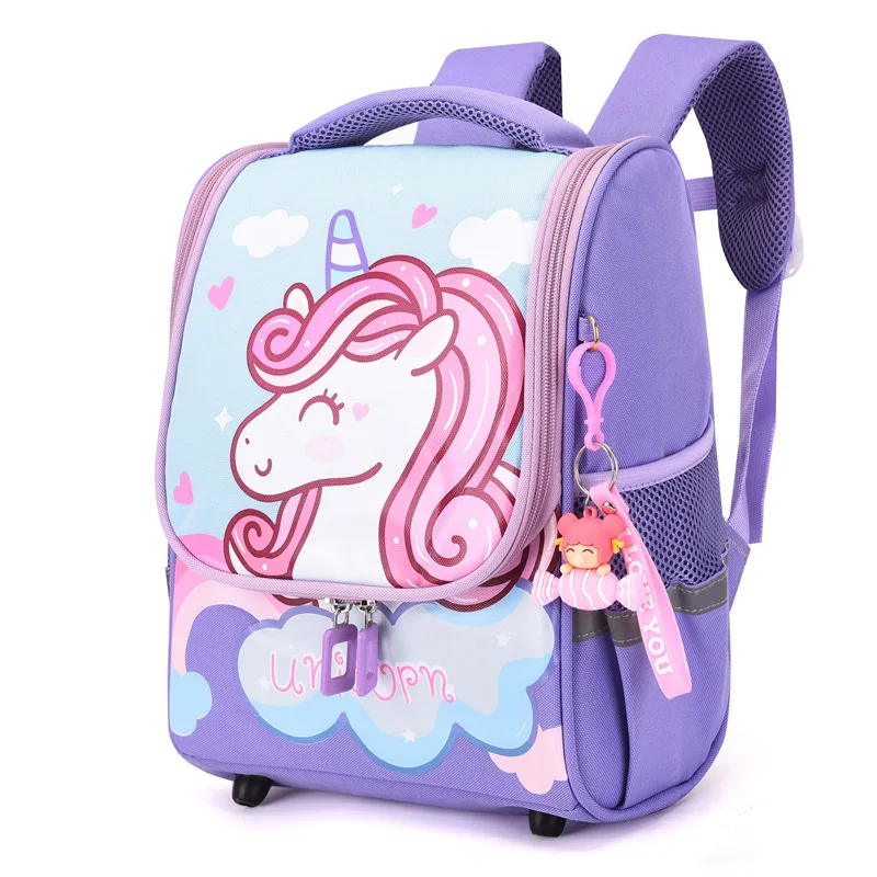 

Girl Boy Cartoon Unicorn Schoolbags Lager Capacity School Backpack Kindergarten Primary Tiger School Backpacks Kawaii Kids Bag