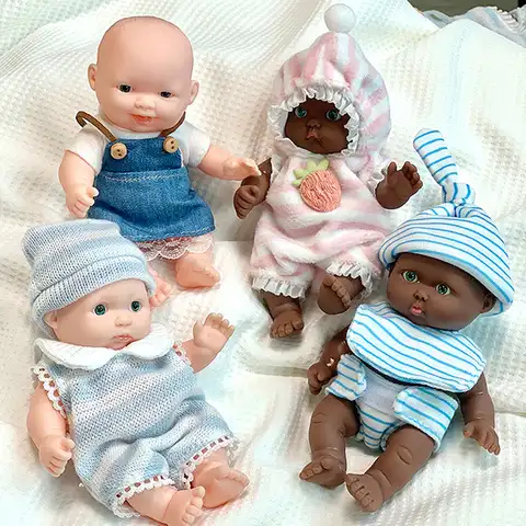 1 комплект 12 см мини куклы милые пижамы платье имитация новорожденного наряд Детская кукла игрушки для детей рождественские подарки для дев...