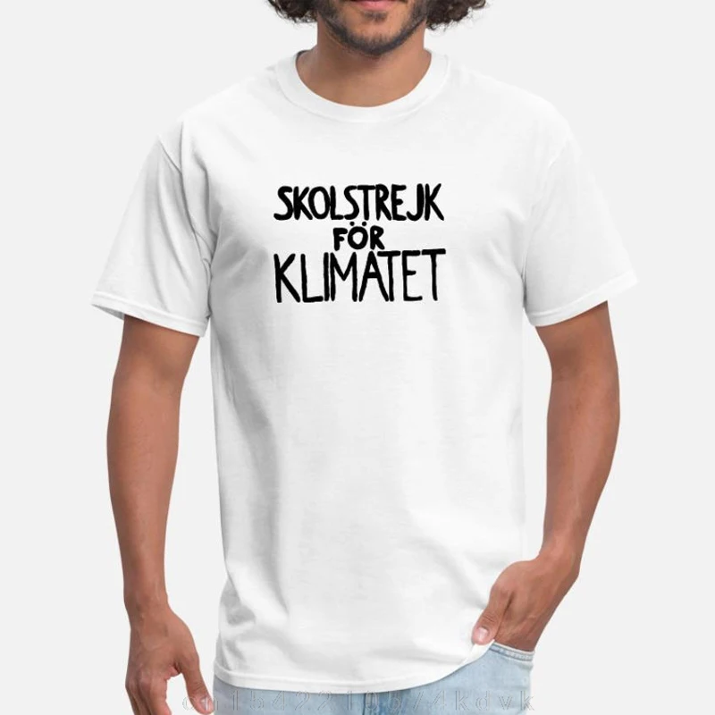 Забавная футболка Skolstrejk с надписью «Klimatet» Greta Thunberg Climate Ecofriendly March World School Protesta House Quality Printing Tee