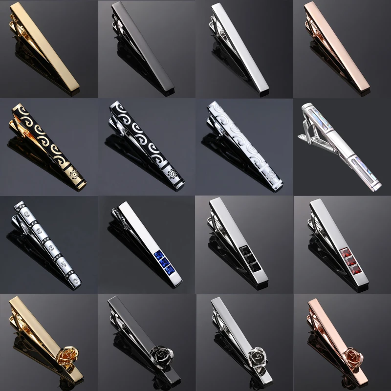 Мужской зажим для галстука изготовленный из меди эмалированный Хрустальный