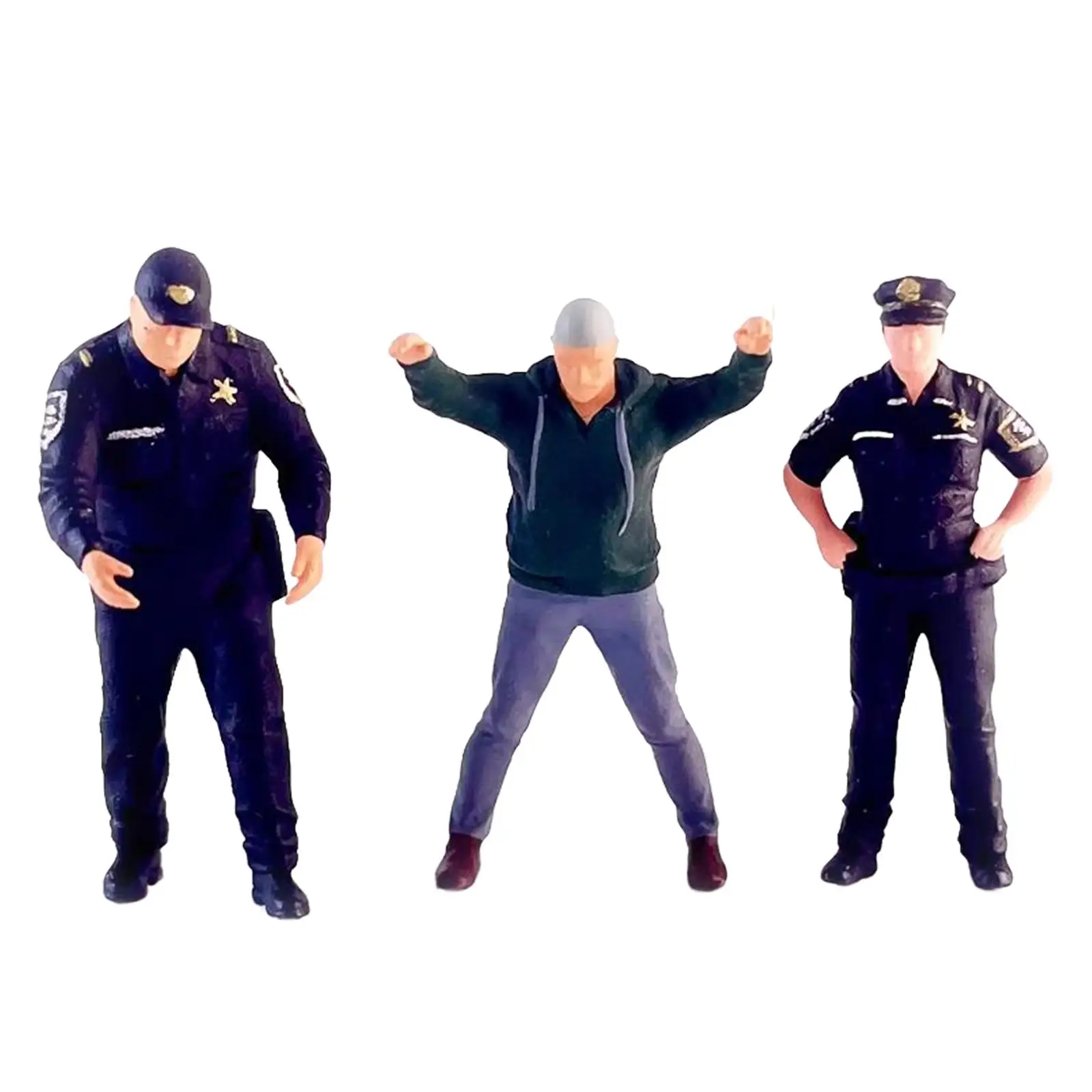 3 шт. масштаб 1:64 крошечные фигурки копы и вора макет железной дороги украшение