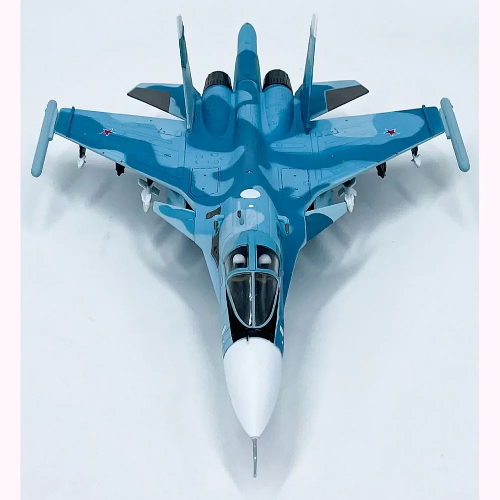 Фото Литая под давлением масштаб 1:100, русский Sukhoi Cy-34 Su-34 SU34, модель самолета с полной задней частью, сплав и пластик, декоративная модель игрушки №3