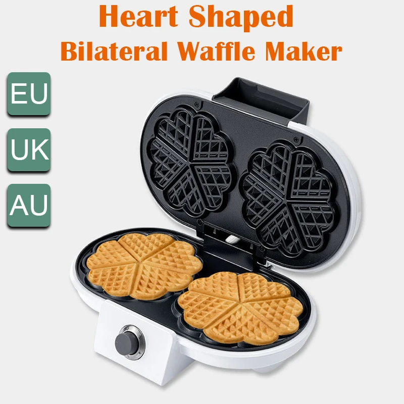 220V Love Heart Shaped Eggette Machine Non-Stick Bakeware Electric grill Crepe electric waffle maker Dessert Sausage 1000W