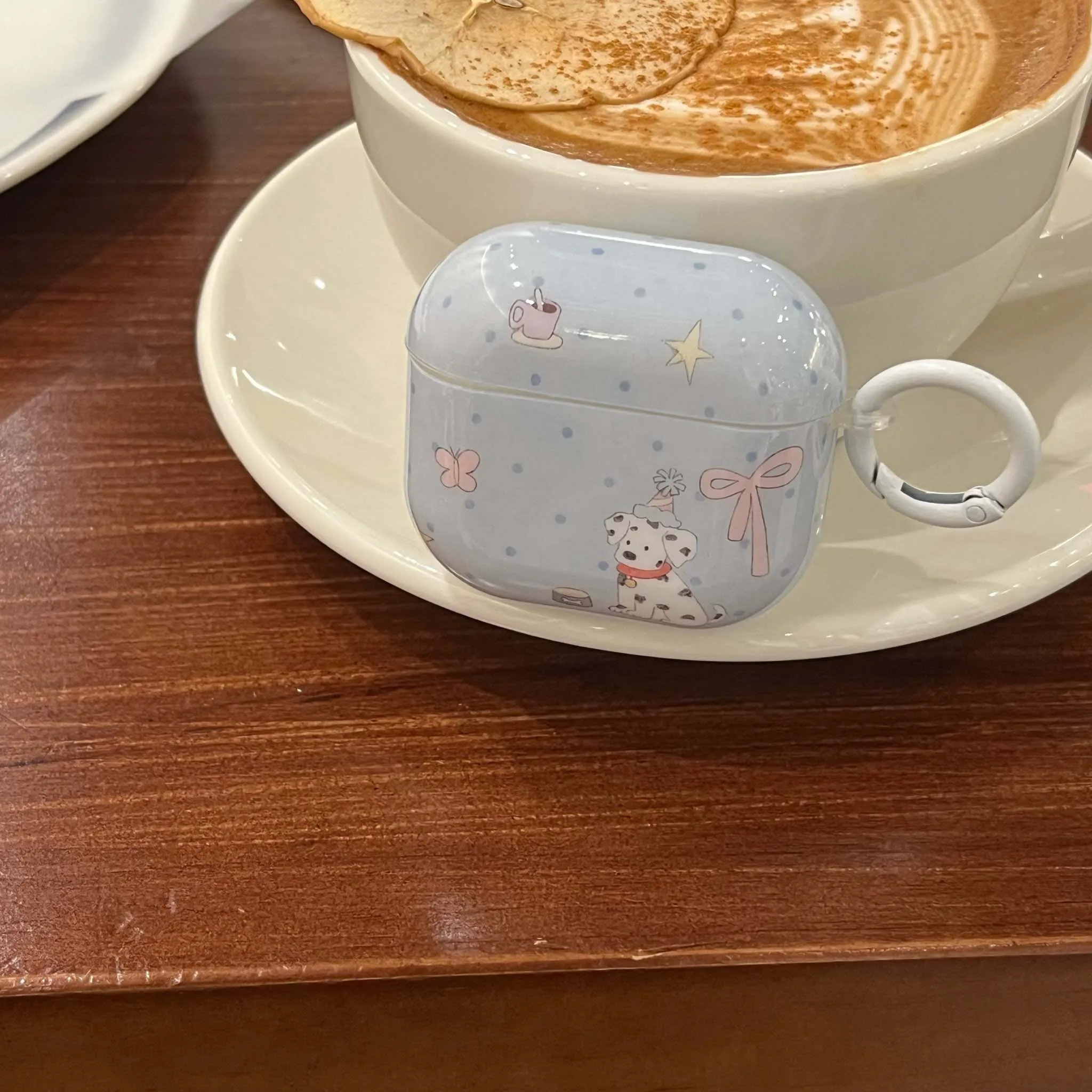 Чехол для наушников с мультяшной собакой бантом звезд и цветком imd apple airpods 3 2 1 pro 2nd