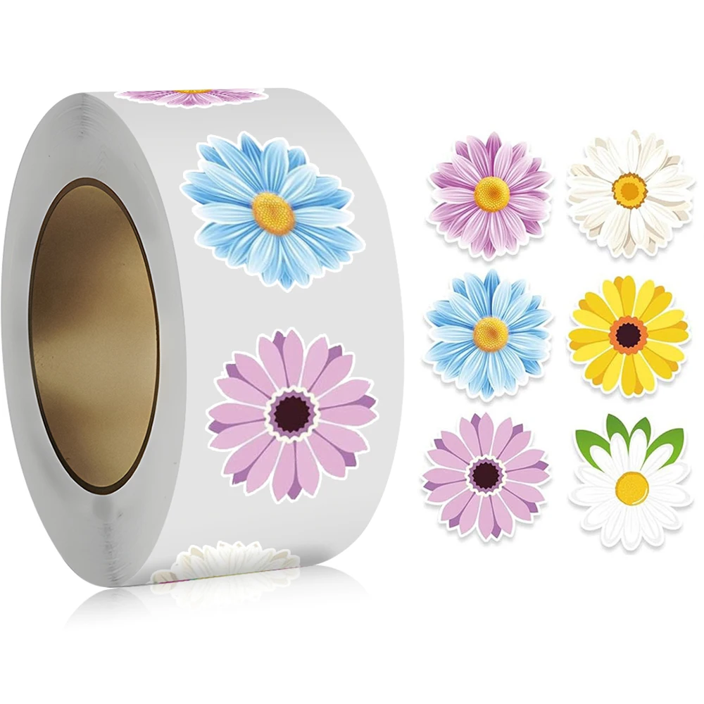 

Бумажные наклейки с цветочным узором