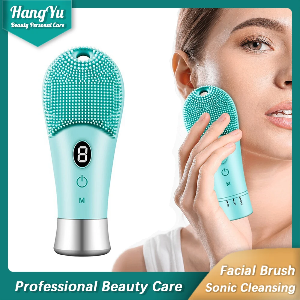 2022 Women Beauty Health Tools Ultrasonic Skin Care Face Sonic Electric Silicone Facial Cleansing Brush