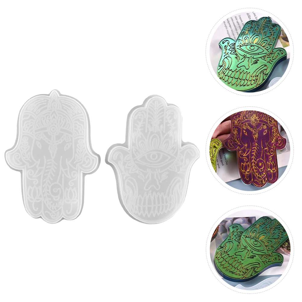 

Mold Silicone Diy Resin Tray Fatima Hamsa Jellyevil Mould Hand Epoxy Bombs Bath Ashtray Palm Storage Eye