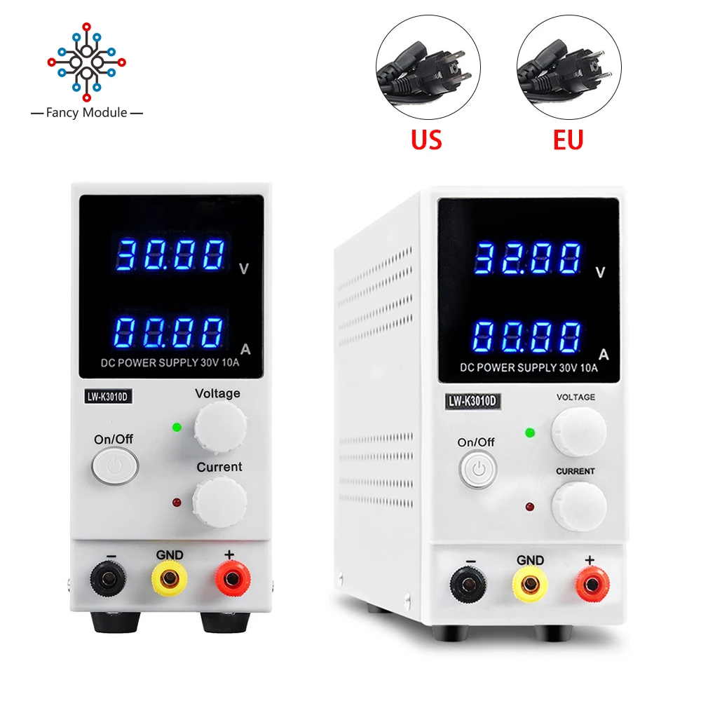 

LW-K3010D DC Power Supply 30V 10A 4 Digits Display Adjustable USB Charging Voltage Regulators Laboratory Switching Power Supply