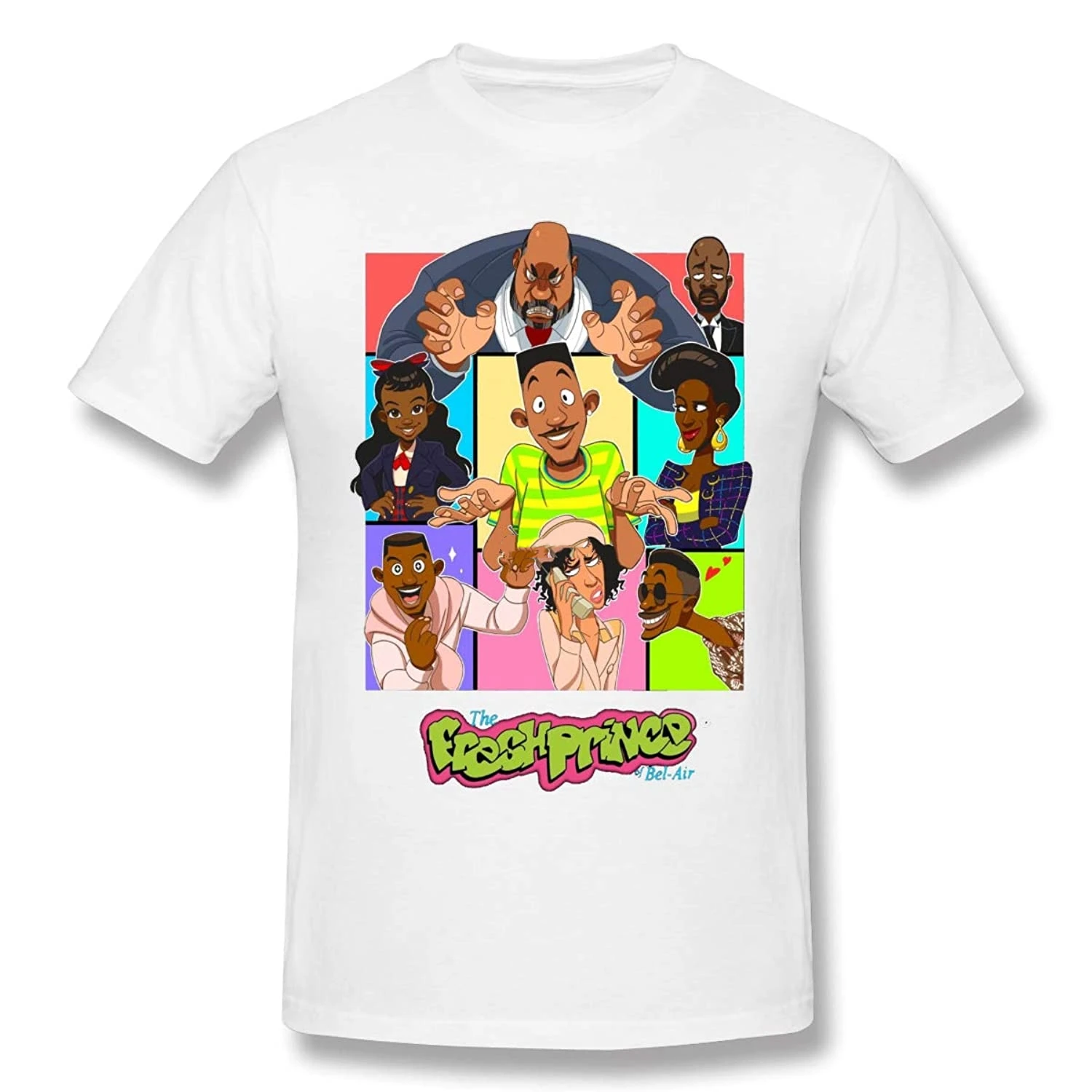 

Ityracuv43N The Fresh Prince Of Bel-Air Men Cotton Short Sleeve Black