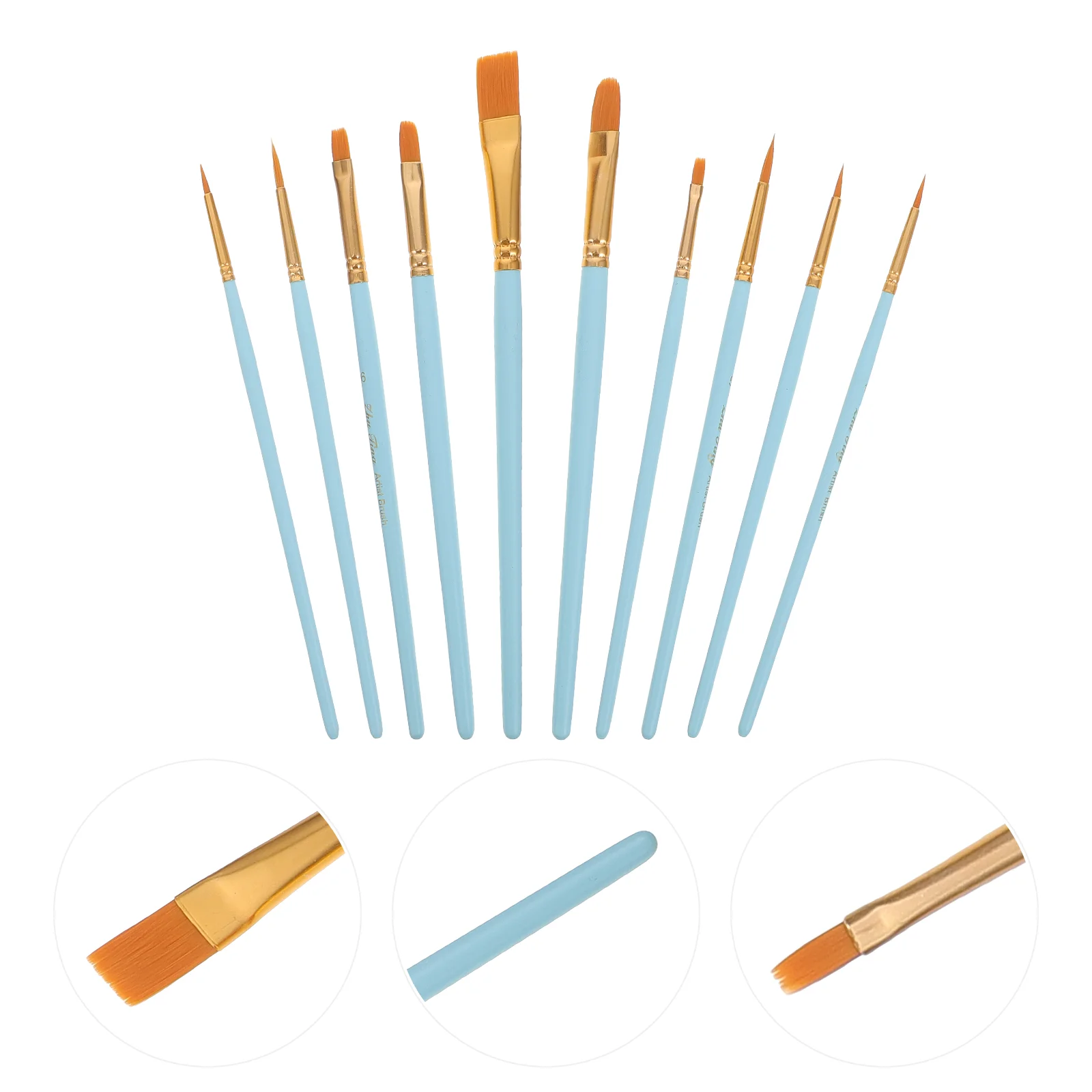 

Brushes Brush Watercolor Painting Graffiti Paintbrushes Artist Oil Acrylic Professional Set Thin Craft Line Flat Head Nylon