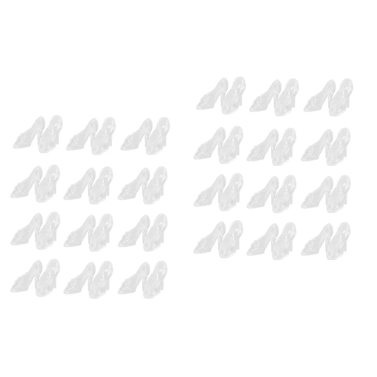 

120 Pairs Kids Heels Mini Crystal Slipper Pretend Play Props Children Accessories House Decor High