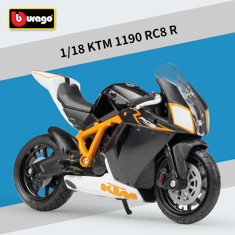 

Bburago 1:18 KTM 1190 RC8 R Alloy Motorcycle Model Diecast Metal Toy Street Motorcycle Model Simulation Collection Children Gift