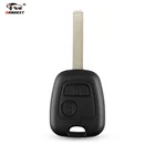Автомобильный пульт Dandkey Корпус ключа для Peugeot 307 107 207 407 для Citroen C2 C3 Xsara Remote 2 чехол для ключей с кнопками, пустая крышка, лезвие HU83VA2