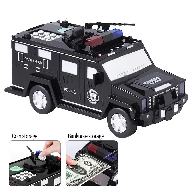 

Piggy Bank ATM Fingerprint Password Cash Truck Car Money Box Halloween Christmas Gift Truck Cars Money Safe Saving Boxes Kid Toy