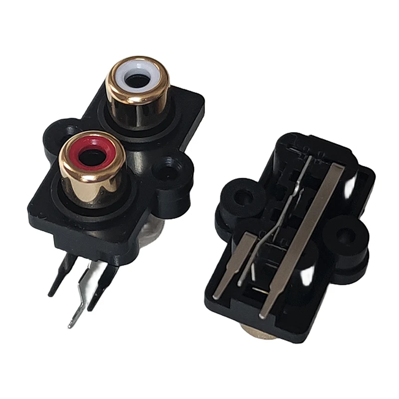 

2 шт. золотистые гнезда для монтажа стерео разъема