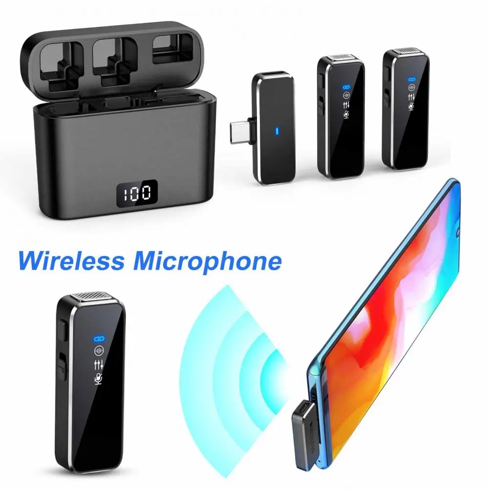 

1 Set N3 Audio Microphone High Fidelity Noise Reduction Mini Wireless Video Microphone Audio Collar Clip MIC