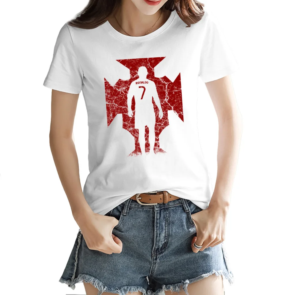 

T-shirts Brazil Cristianoes and Ronaldoes Football Player Women's T-shirt Graphic Vintage Home Movement Championship Top quality