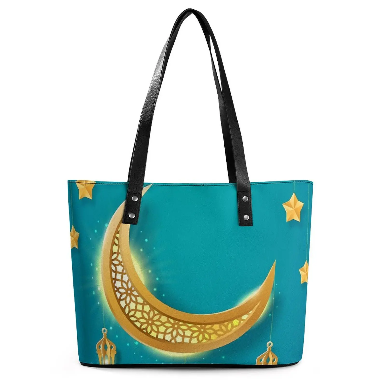 

Мешки Eid Mubarak, светло-голубая дорожная сумка-тоут, Женская Повседневная сумка через плечо, Пляжные Сумки из искусственной кожи с графическим ...