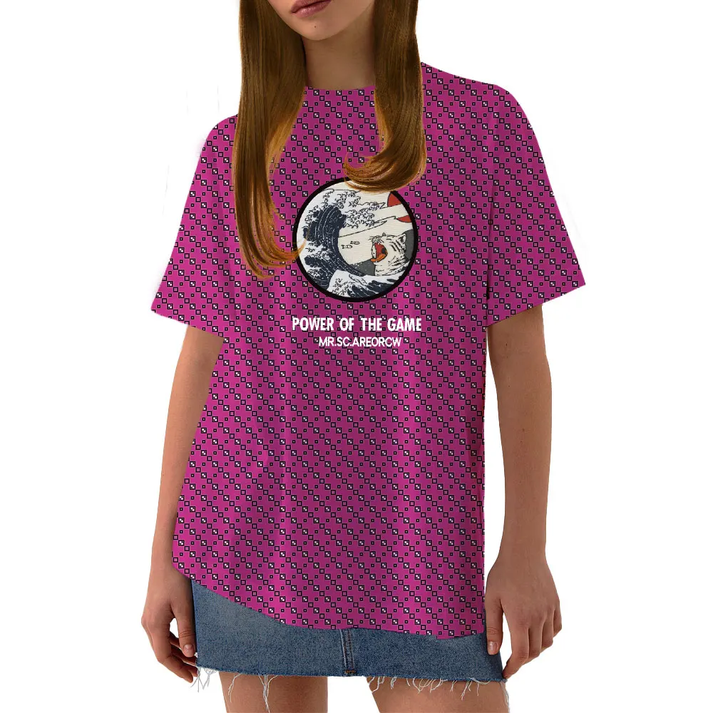 Женская футболка с коротким рукавом принтом букв и радуги |