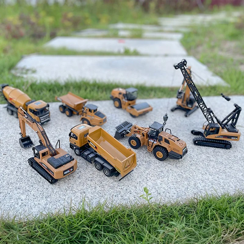 HUINA 1:50 литая металлическая модель строительный автомобиль экскаватор разгрузка