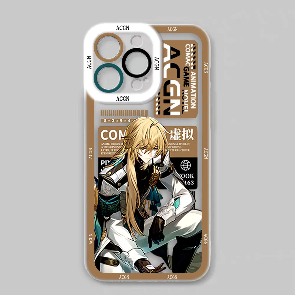 Прозрачный чехол ACGN Dan Heng Honkai для Xiaomi Redmi Note 13 12 12S 11 11T 11S 10 9 10S 9S Pro Max Plus