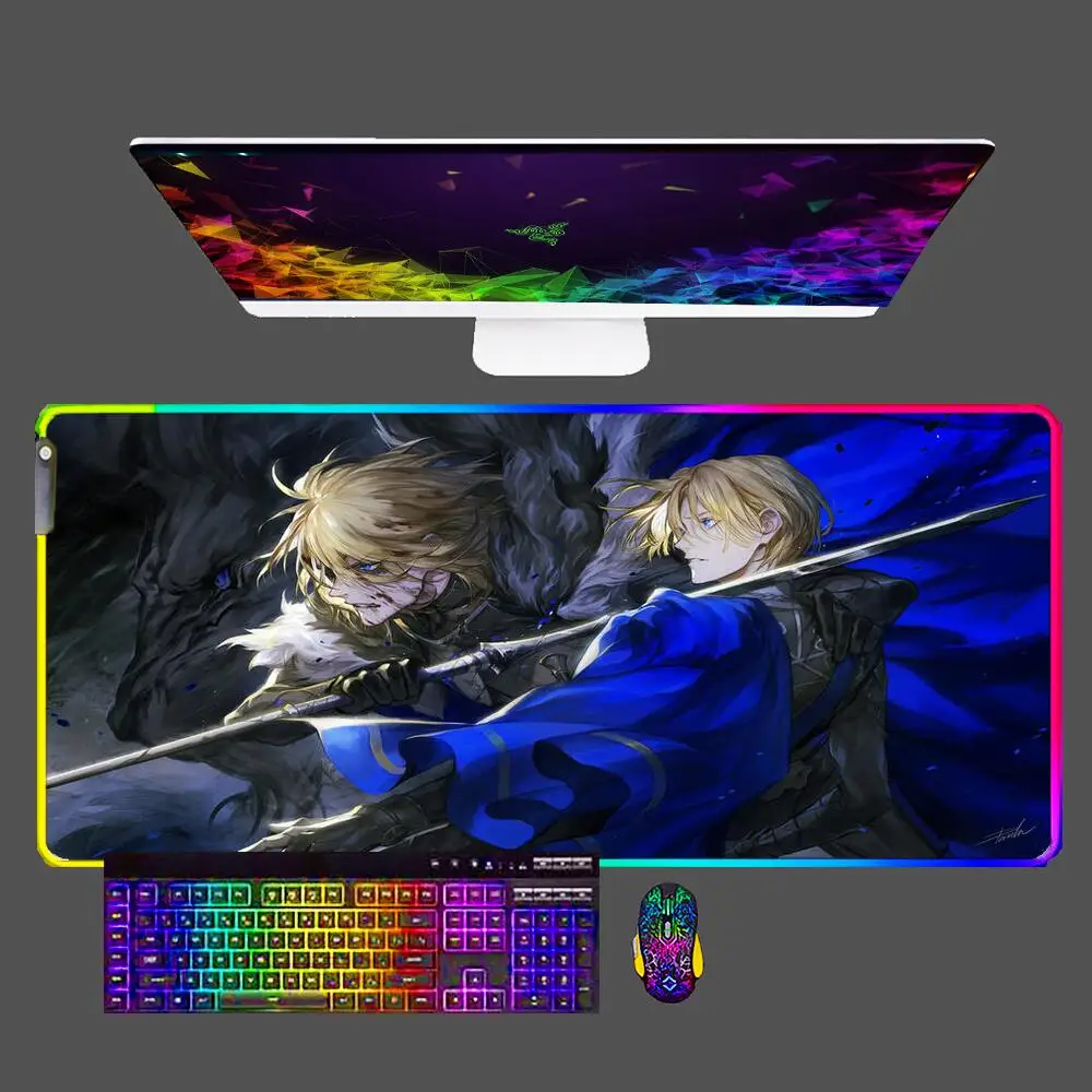 

APEX Legends RGB Anime Mouse Pad 900x400 Gamer Large LED Keyboard NonSlip Rubber Laptop Carpet Rubber Desk Mat Mini PC Mousepad