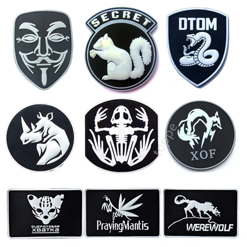 Светящиеся нашивки из ПВХ светящиеся в темноте резиновые узоры Женский кошачий