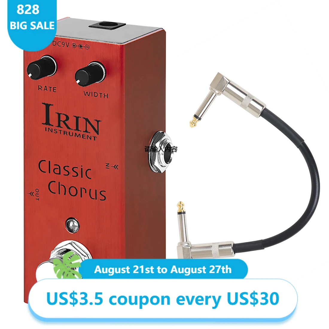 

IRIN YF-09 Classic Chorus Pedal Crisp & Transparent Chorus Full Bodied Sounds Effect Pedal for Electric Guitar True Bypass