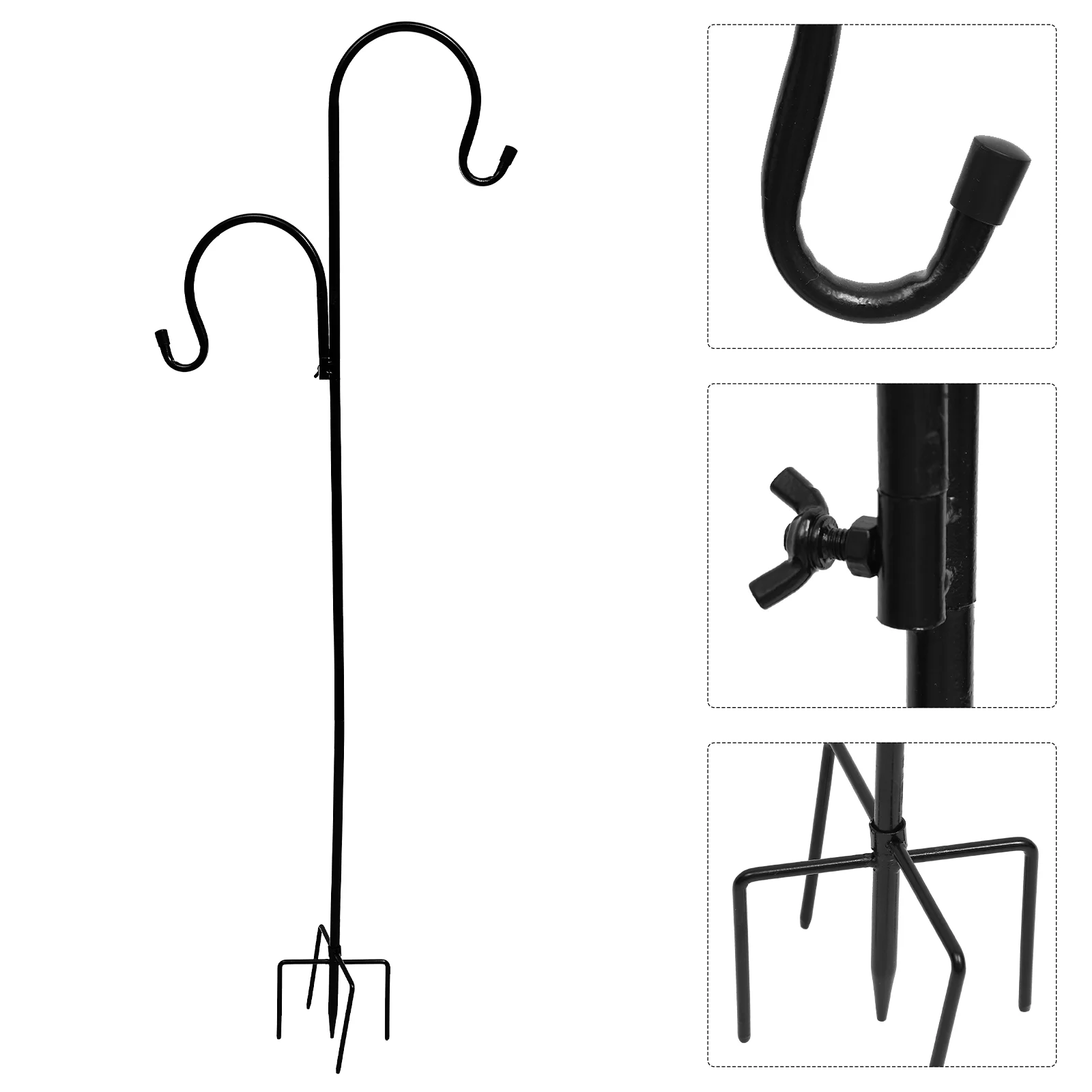 

Outdoor Shelves Shepherd Hook Garden Inserted Artware Hanging Basket Iron Yard Hanger