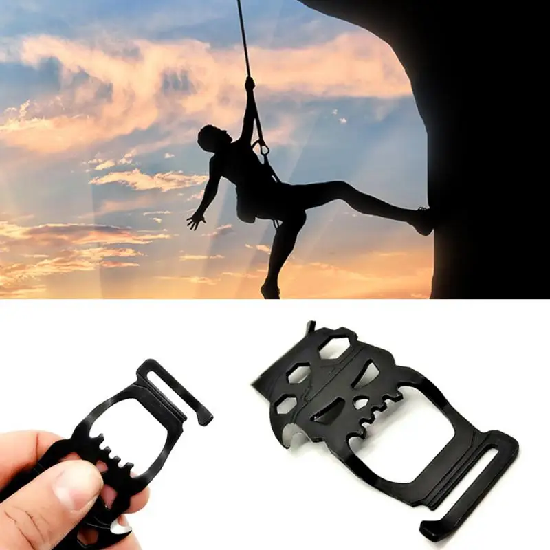 

Portable Pocket Outdoor EDC Survival Tool Saber Clip Bottle Opener Back Clip String Knife Hexagon Wrench Mini Camping Tool 28g
