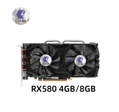 RX 580 4GB 8GB 2048SP Graphics Card GDDR5 256Bit 8Pin Video PCI-E 3.0 X16 3 DP HD for AMD Radeon 8G 256 Bit Gaming - купить по