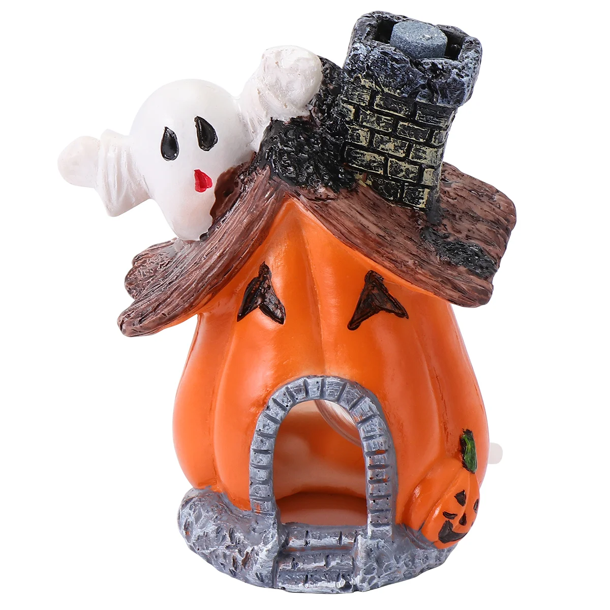 

Aquarium Fish Pumpkin Tank Decor Ornamentdecorations Hideout Decoration Desk Hut Landscape Underwater Hide Hideaway Resin