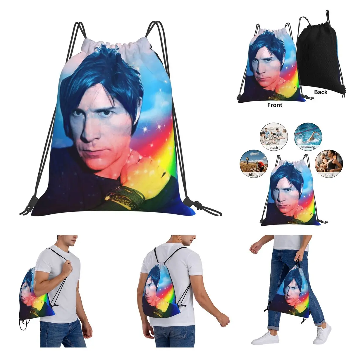 

Drawstring Bags Gym Bag Indochine Nicolas Backpack Graphic Unique Blanket roll