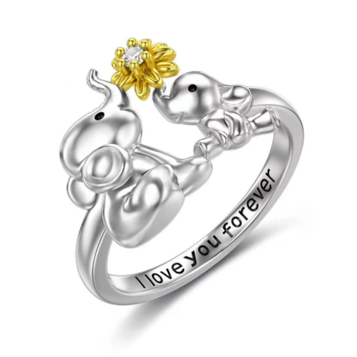 1 шт. новинка в Европе и США модное двухцветное семейное кольцо для матери сына с