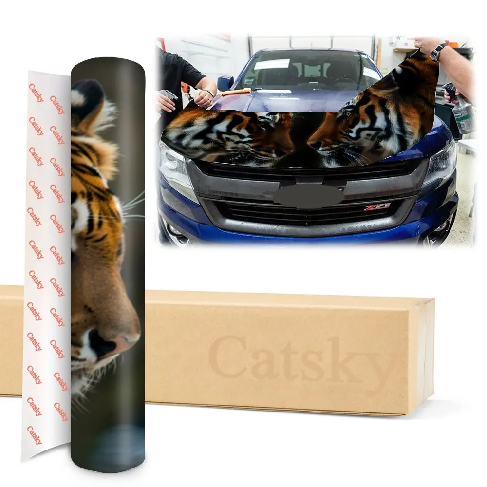 Фото Tiger Car Hood Vinyl - High-Performance & Durable, Custom-Fit for Your Vehicle’s Hood №5