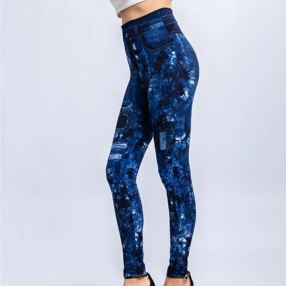 Trendy Sweat-wicking Good Stretch Cropped Pants Cropped Pants Cool Faux Denim
