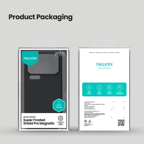 Магнитный матовый щит Nillkin Pro для Xiaomi Mi 17 Pro Max/17 Pro 5G, супер ультратонкий чехол с мягкой защитой края, задняя крышка