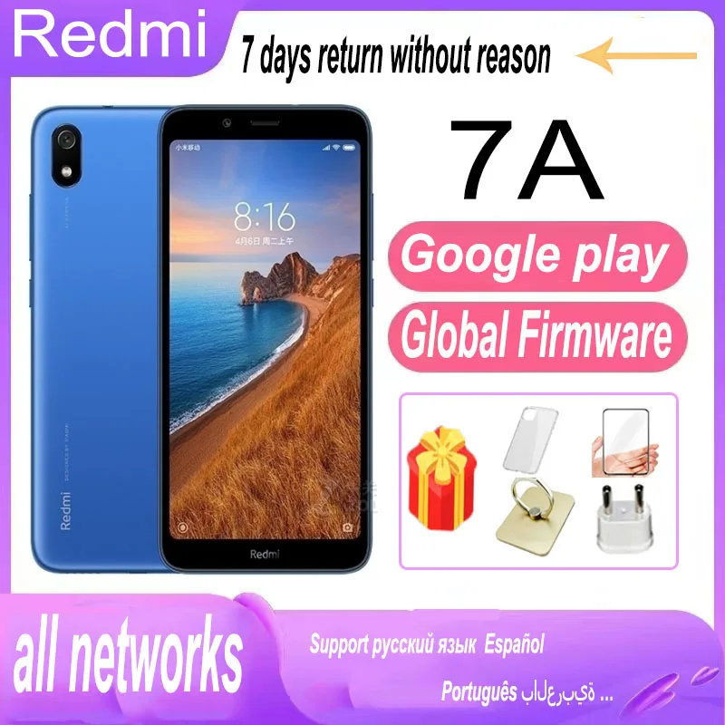 

Original xiaomi redmi 7A 3G 32G global version mobilephone cell phones android