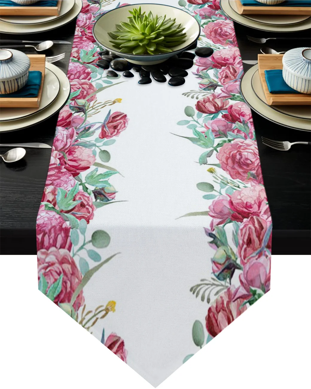 

Пион, цветок, картина, растение, кухонная настольная дорожка с ковриками, обеденный стол, Декор, напечатанная настольная дорожка, наборы сто...