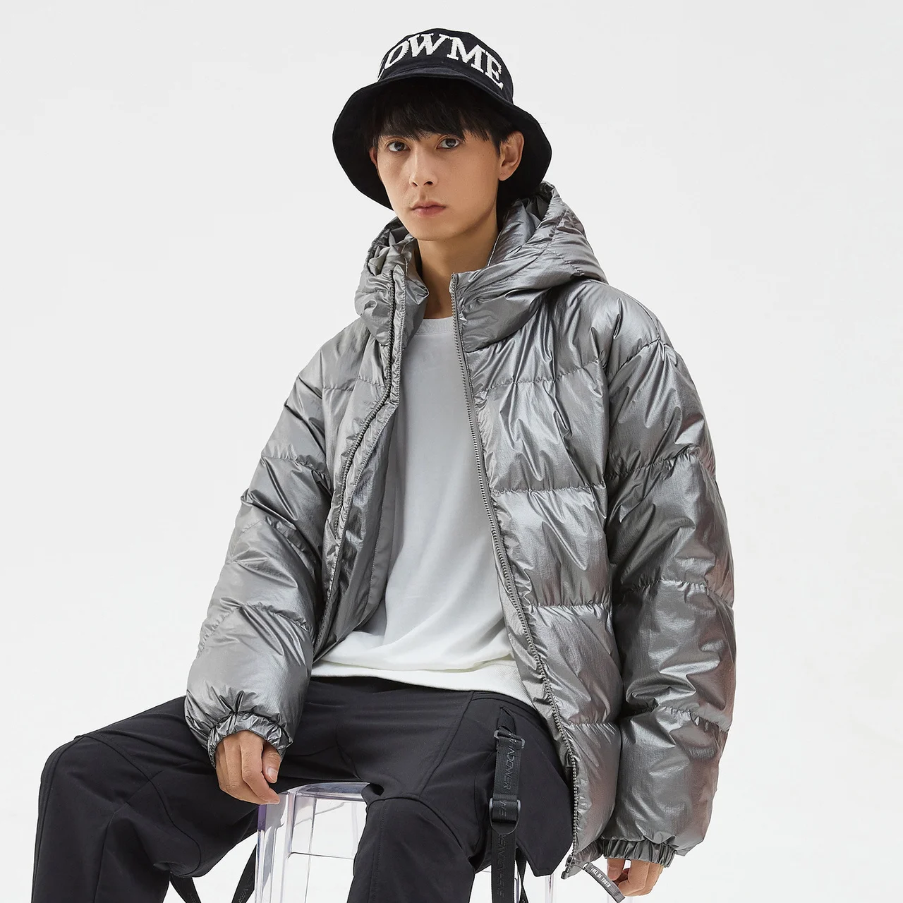 Metersbonwe Solid Color Light Soft Down Wear For Man Loose 90% Duck Down Women's Warm Wear With Hoodied Couple Winter Down Coat