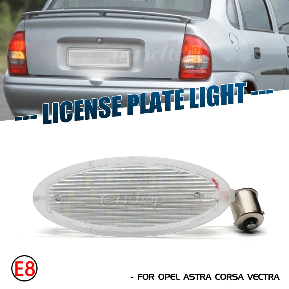 

1Pcs Led Car License Plate Light For Opel Vauxhall Astra F hatchback kabriolet Corsa B Vectra Rear Lights Number Plate Lamp