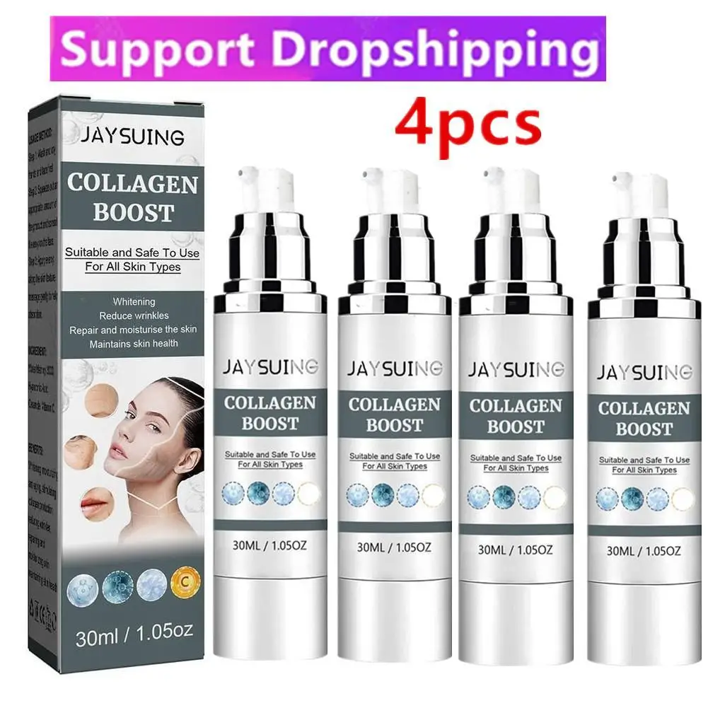 

4X 30ML Collagen Boost Serum Anti-aging Dark Spot Remover Whitening Care Anti-Wrinkle Cream Brightening Face Firming Wholesale