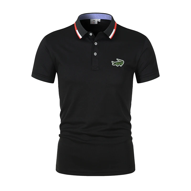 

Summer New Brand Embroidered Polo Shirt Men's Comfortable High-Quality Men's Short-Sleeved Breathable Top Business Casual Polo s