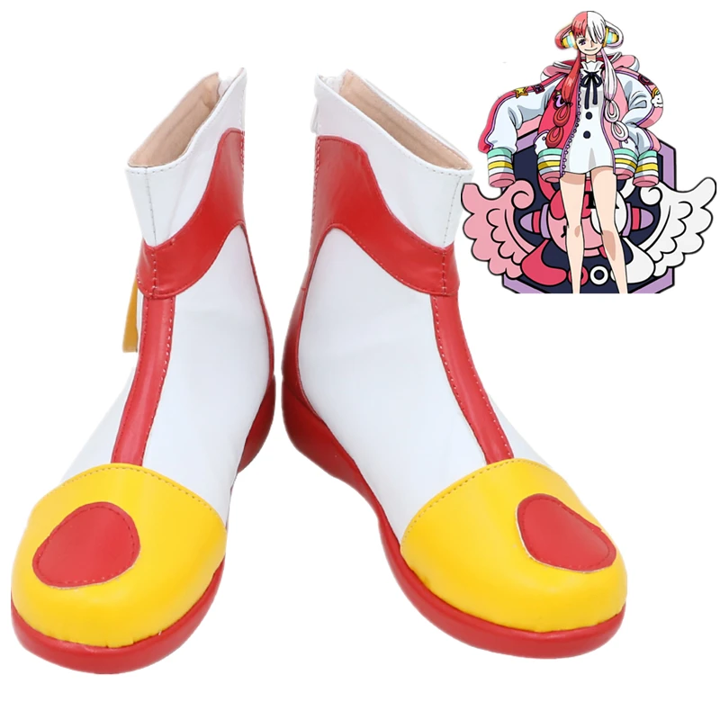 

Anime Film Red Uta Cosplay Shoes PU Leather Boots Custom-made Halloween Party Foot Boots Prop