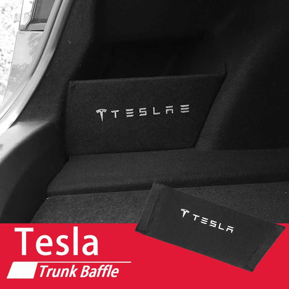 

For Tesla Model 3 Y Trunk Boot Baffle Car Storage Trunk Organizer Accessories Trunk Partition Parts Car Tail Storage Box
