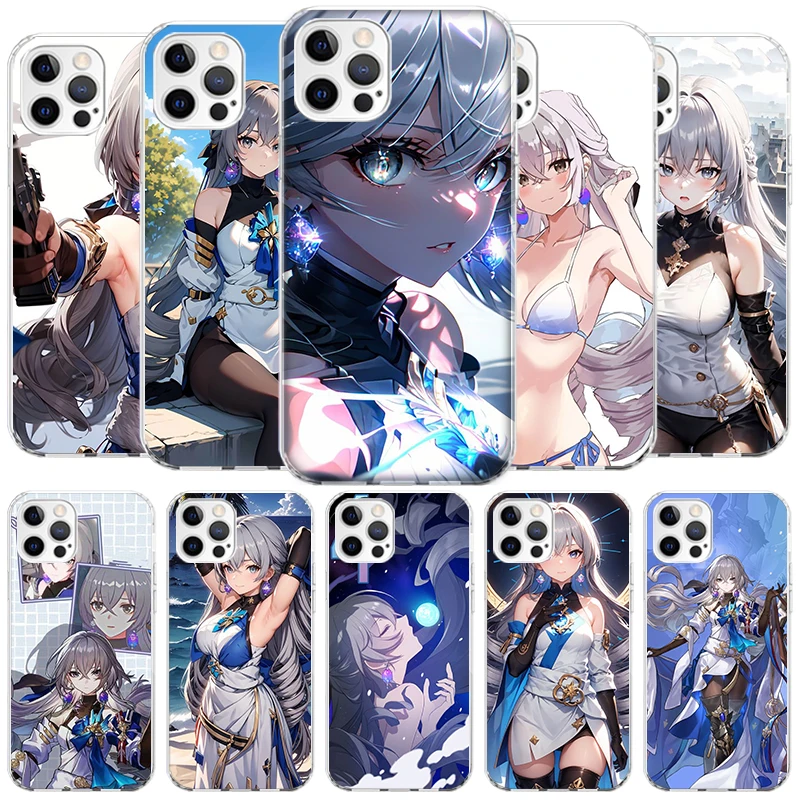 Чехол для телефона Honkai Star Rail Bronya Rand чехол iPhone 16 15 14 13 12 Mini 11 Pro Max X XS 7 Plus 8 + SE 2020 мягкие