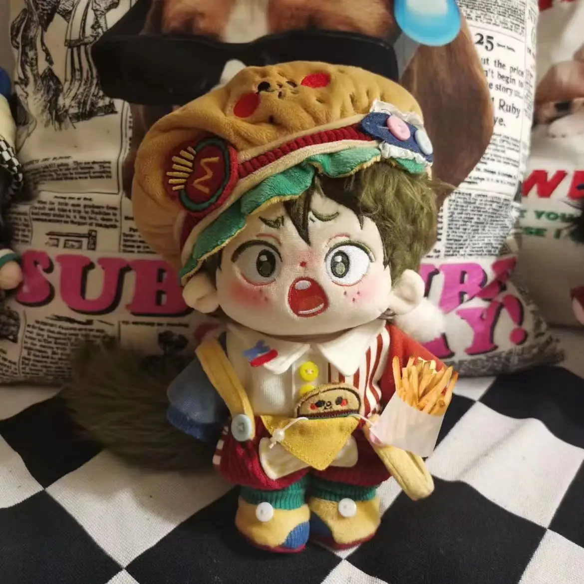 

Аниме Haikyuu! Плюшевая набивная кукла для косплея Тадаси Ямагучи, наряд, хлопковая Красивая плюшевая подушка 20 см, талисман, подарок на Рождество