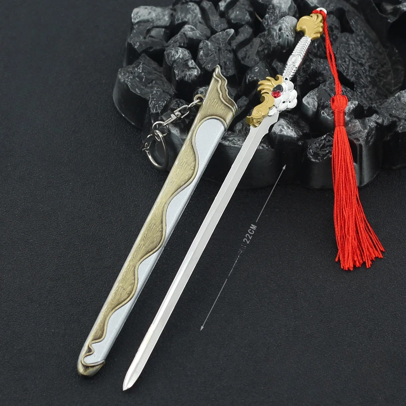

A 22CM Zinc Alloy Handicraft Decoration Model for The Yitian Sword in The 2003 Edition of The Film and Television Series